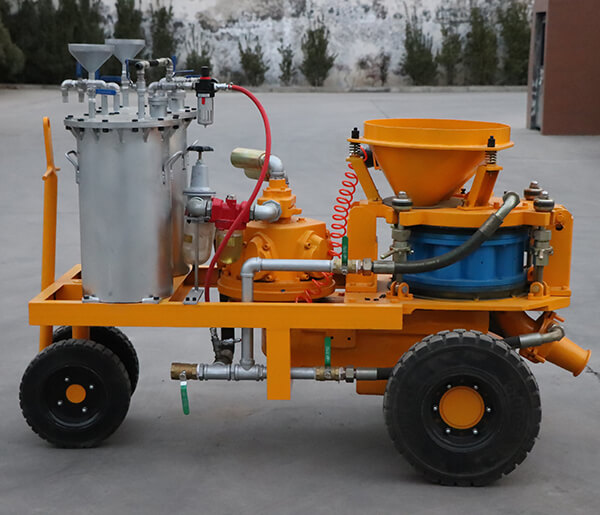 Concrete wet-mixer shotcrete spraying machine