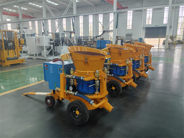 Electric shotcrete spray machines