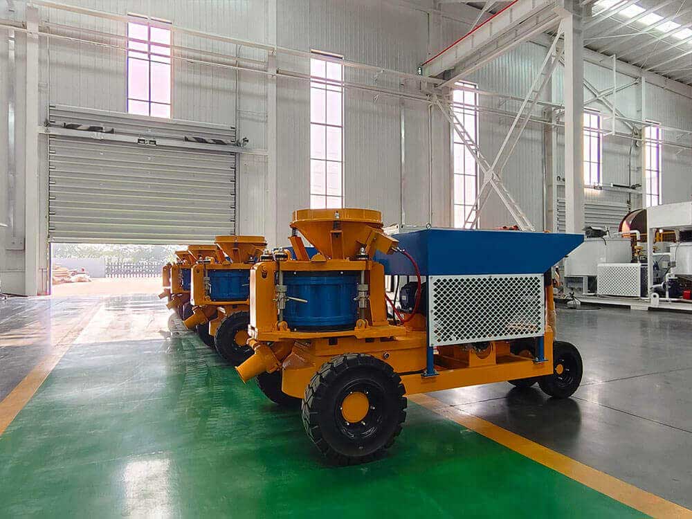 Diesel dry concrete spraying machine