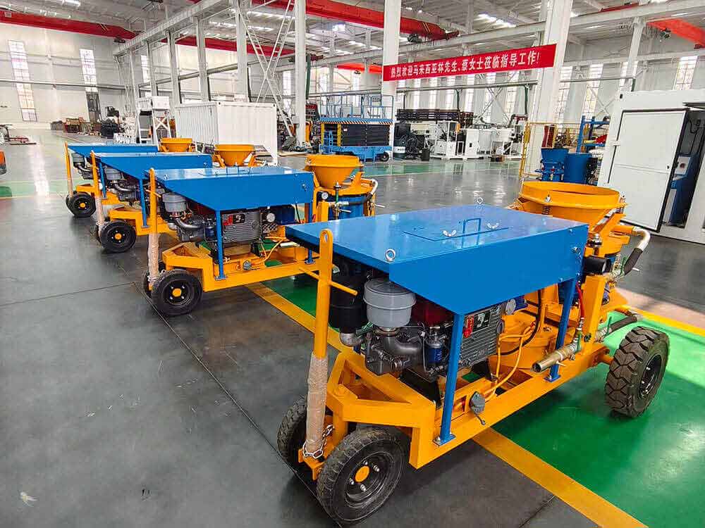 Diesel dry shotcrete pump