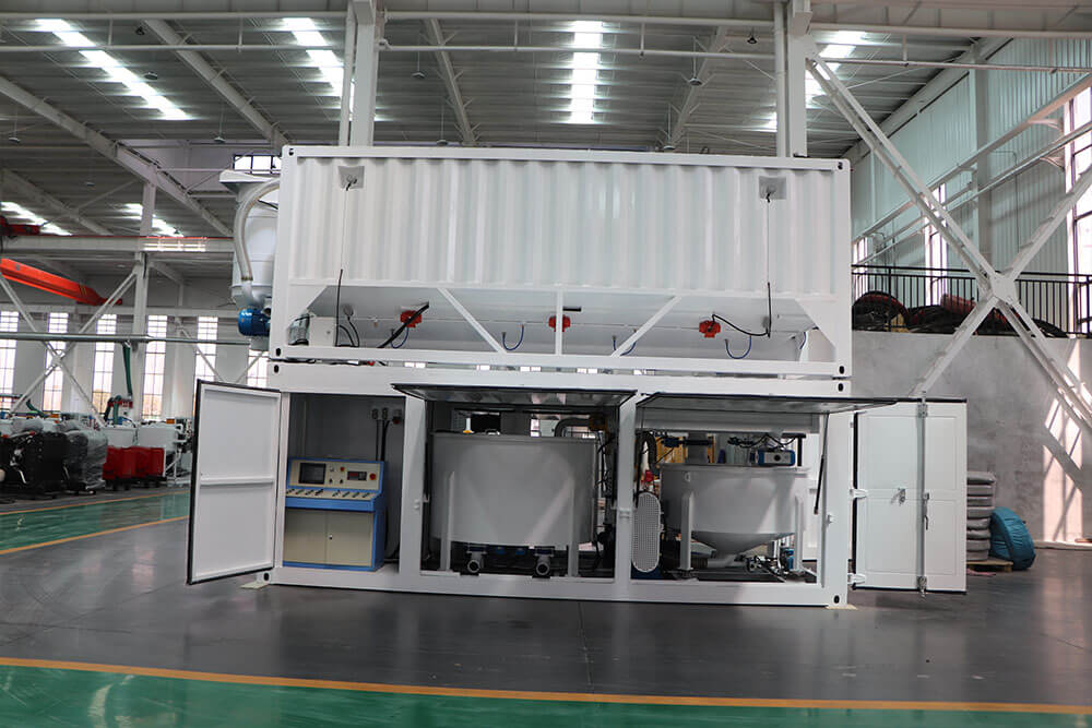 Grout Mixer Machine with Container Cement Silo