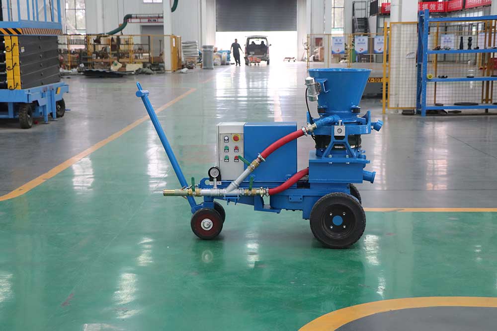 Electric power refractory gunite shotcrete machine with high-pressure water pump
