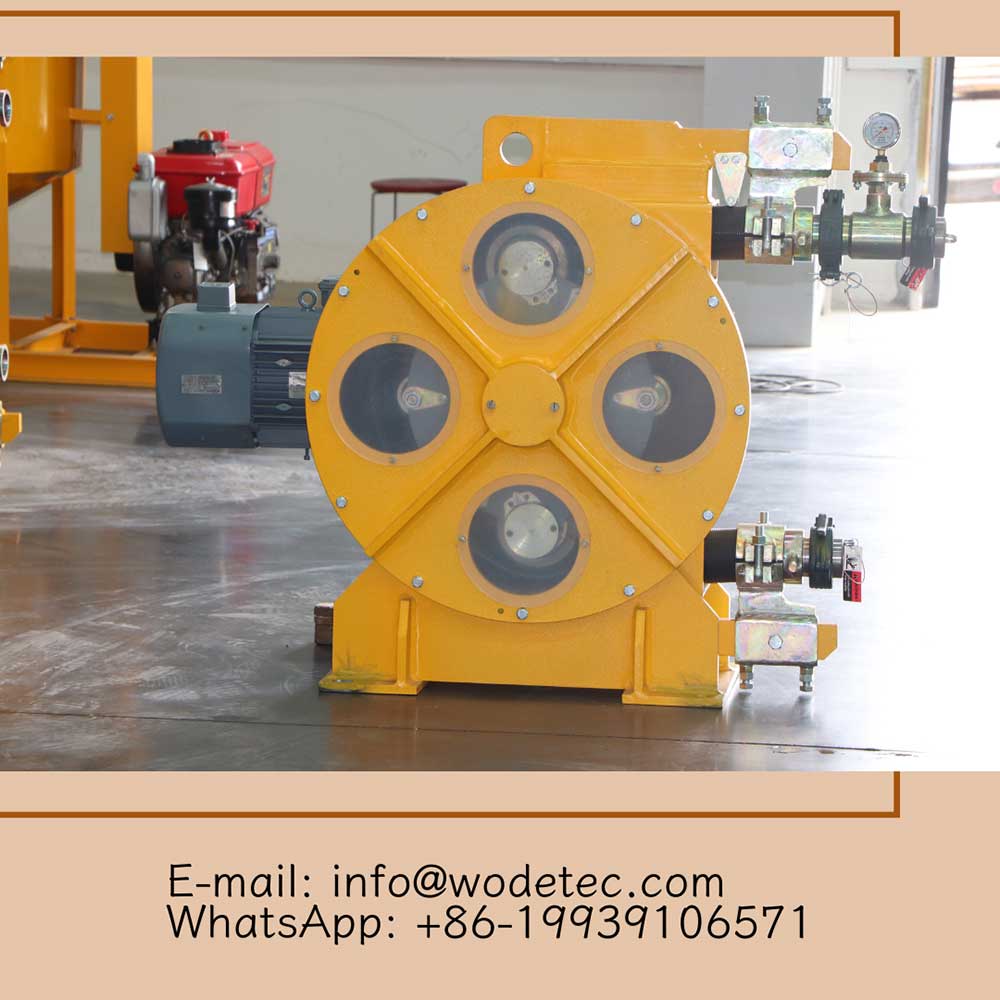 Large output industrial concrete peristaltic hose pump