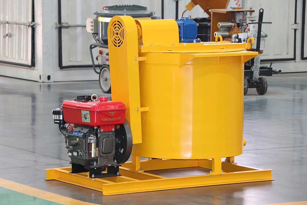Diesel cement grout mixer