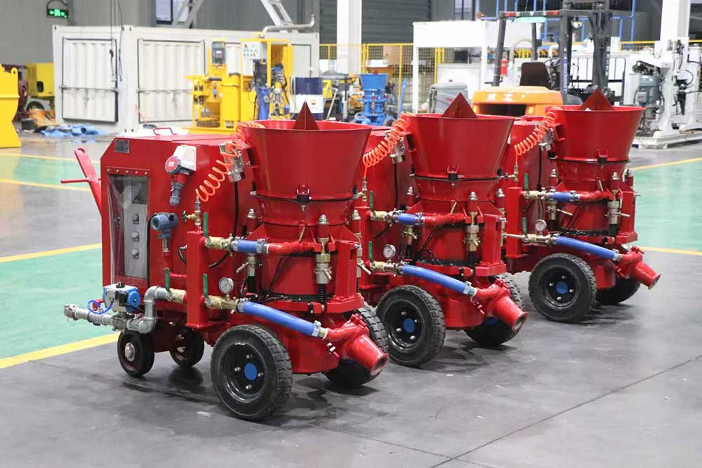 Refractory gunite dry mixture machine