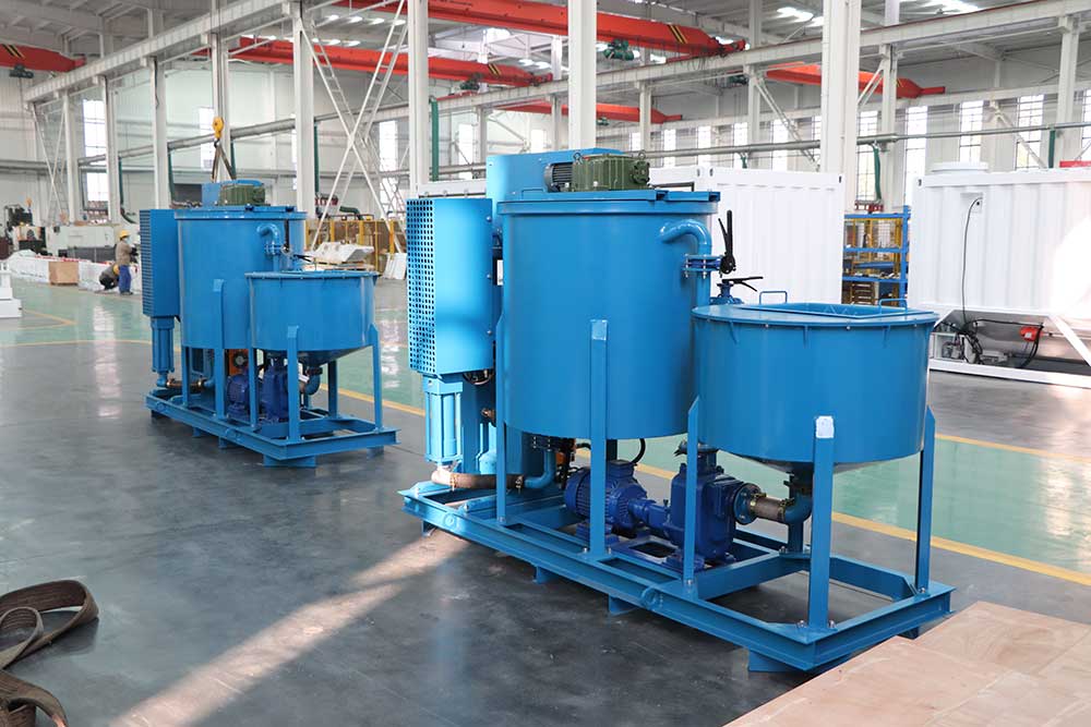 cement grout injection pump with mixer
