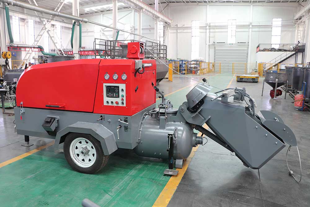 diesel mortar mixer and transfer machine