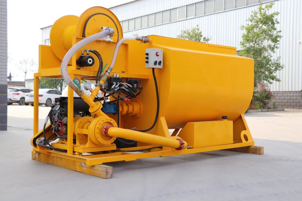 Grass seed spraying machine