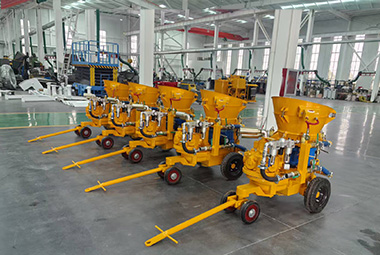 Pneumatic dry shotcrete concrete machine