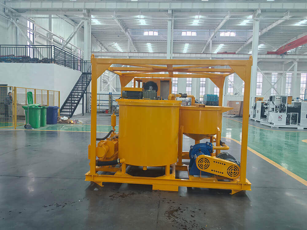 grouting station with mixer