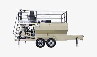 hydroseeding machine on trailer