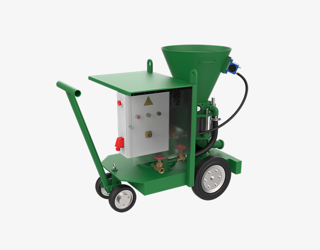 ladle hot repair gunning machine