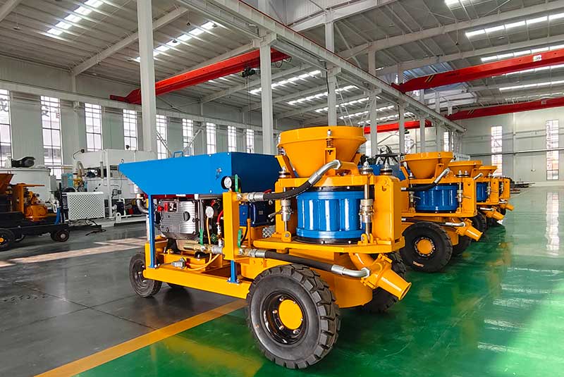 shotcrete machine with diesel engine