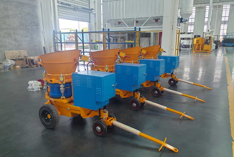 shotcrete machine with electric motor