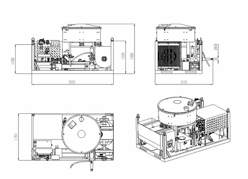 self-leveling mortar mixing station size