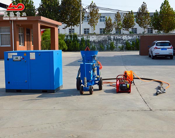 China manufactures dry refractory gunite mobile shotcrete machine