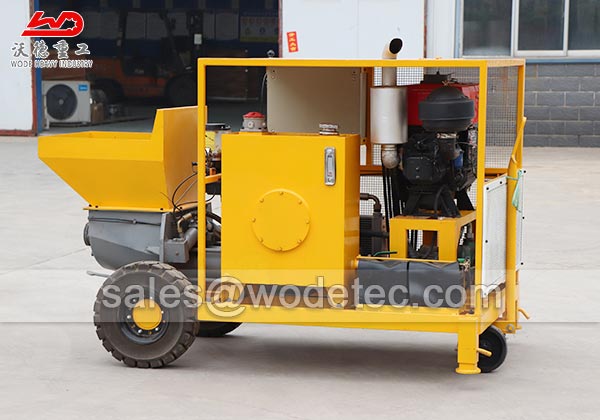 Small construction portable diesel engine small concrete pump mini