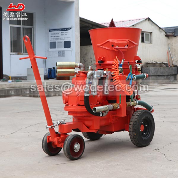 Portable air drive dry refractory gunning shotcrete machine