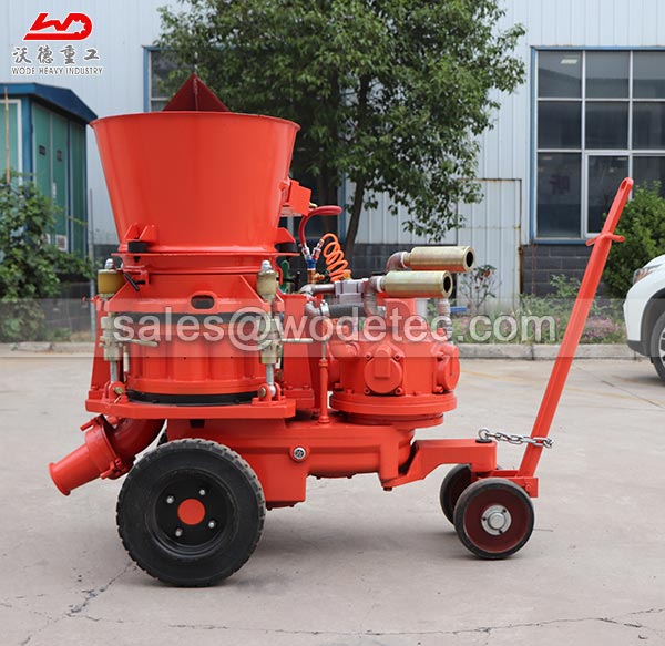 customized variable output dry spray refractory shotcrete gunning machine