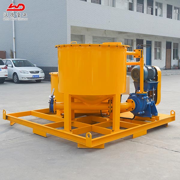 double layer grout mixer and agitator for concrete spraying project