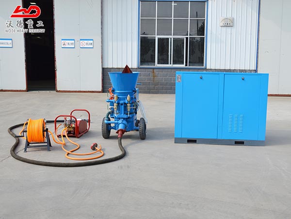 dry spraying shotcrete concrete refractory swimming pools spray machine