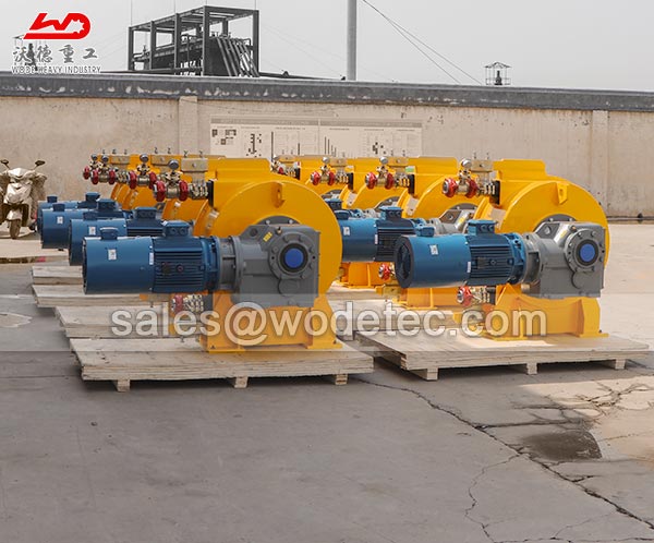 high flow peristaltic hose pump for conveying sludge