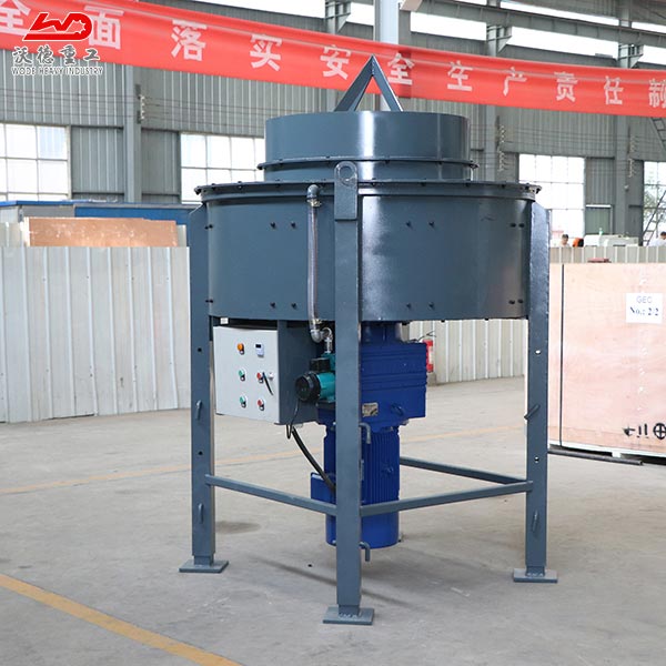 1000KG  refractory cement pan mixer by owner