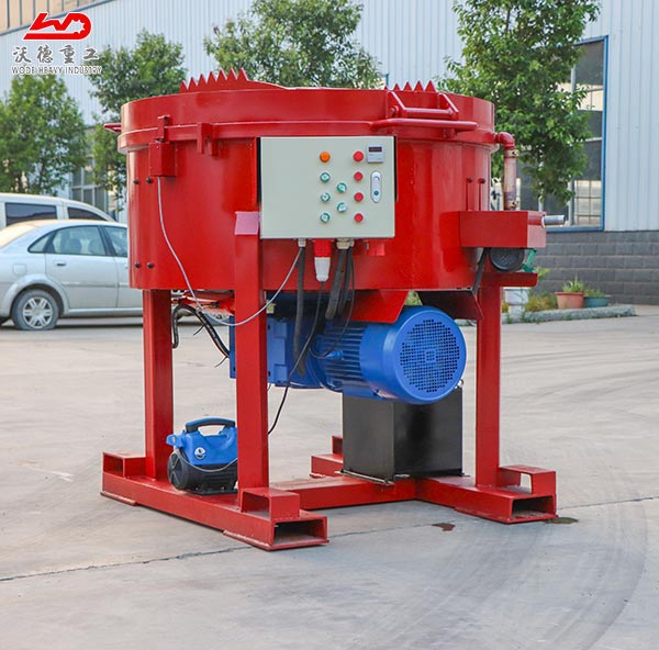 Portable 500KG refractory mixer on site