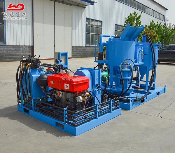 good price grouting station with mixing barrel and blade