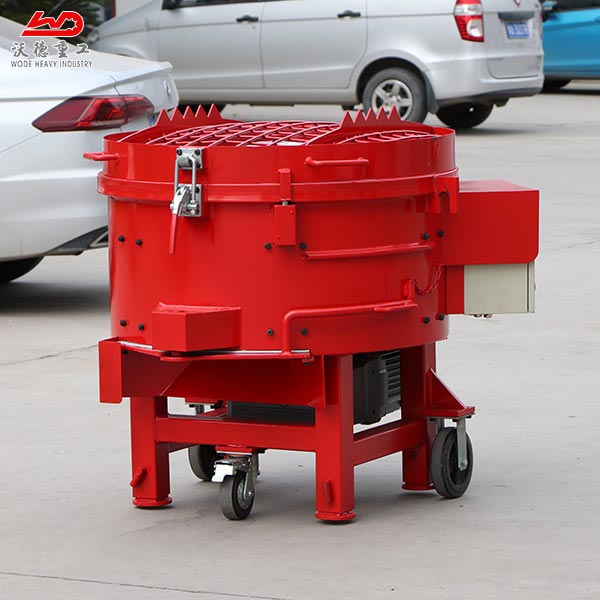castable refractory pan mixer for site use