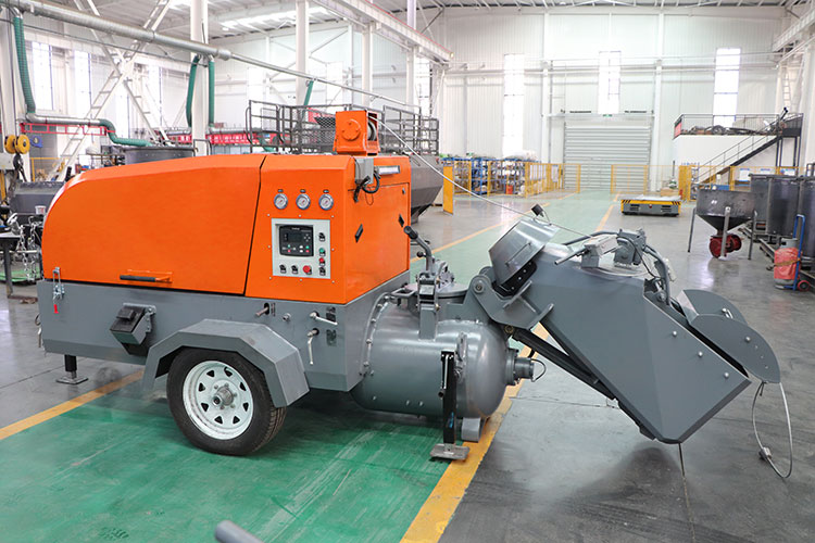 Diesel pneumatic conveyor for floor screeds