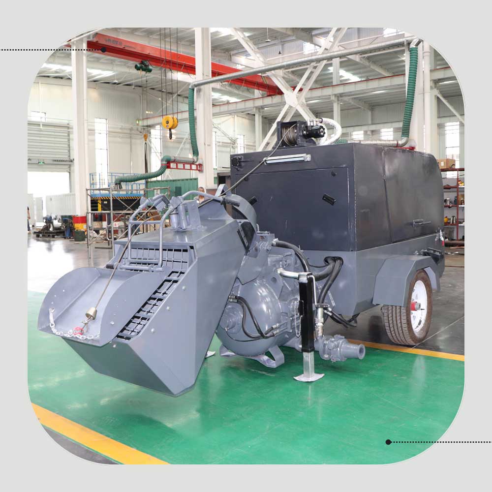 Semi-dry mortar transfer pump