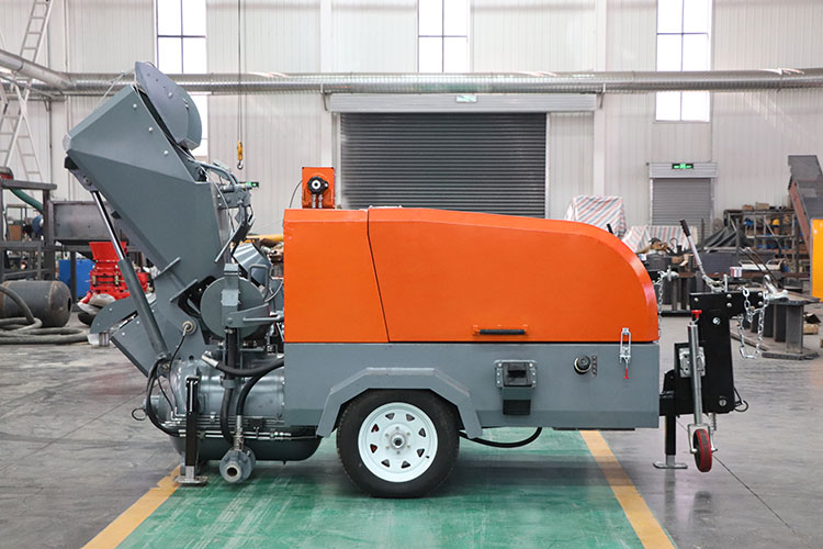 Pneumatic pump for semi-dry screed