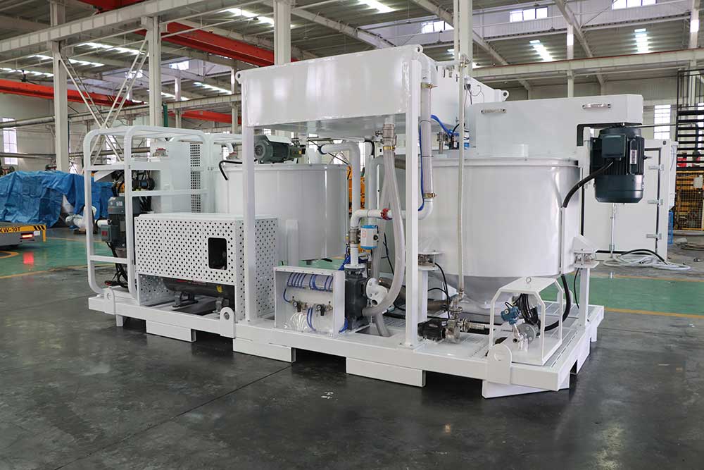 Compact cement injection plant