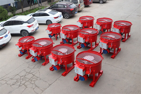 Electric motor output 500kg refractory pan mixer in Philippines