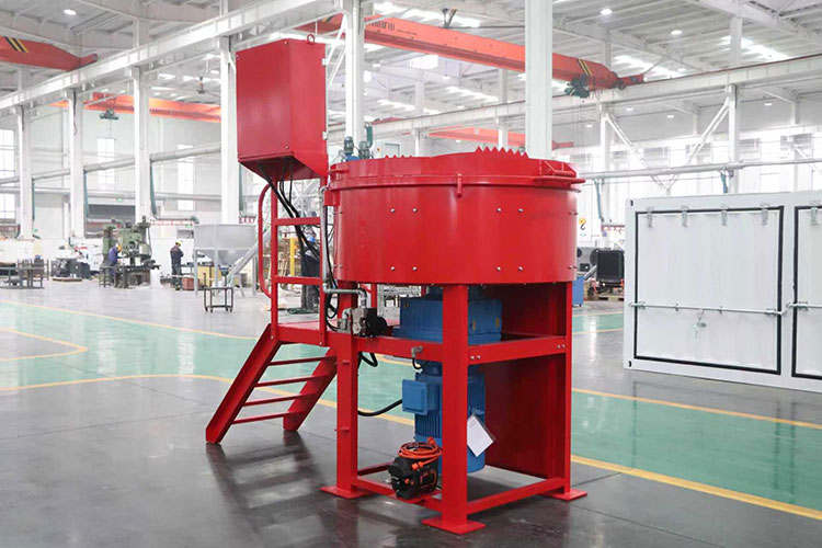 Refractory pan mixture machine