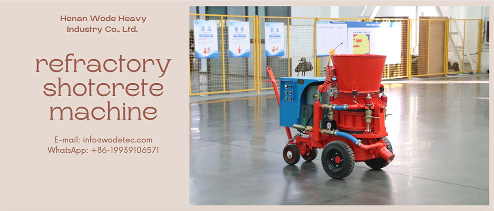 Big size tunnel refractory gunite machine