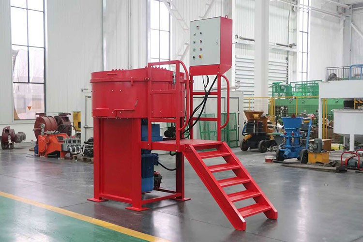Refractory concrete paddle mixer