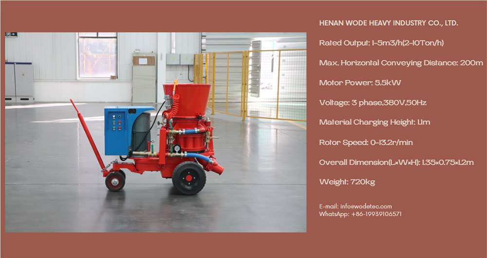 Spray refractory gunite machine in Mexico