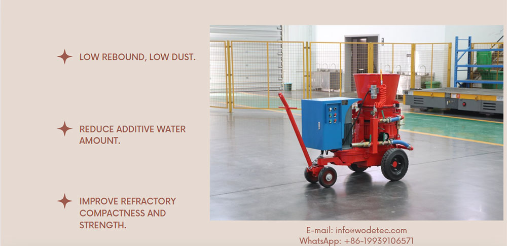Tunnel refractory shotcrete machinery for sale
