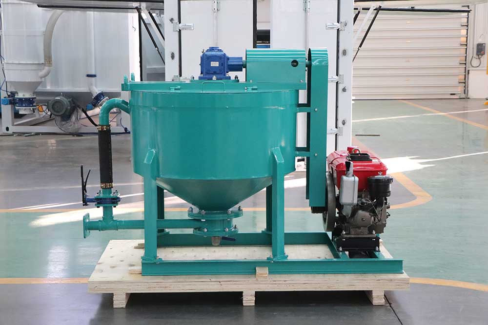 Portable diesel cement grout mixer