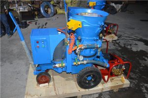 Small portable castable refractory guniting machine for soil nailing