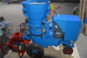 Small portable castable refractory guniting machine for soil nailing