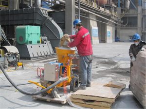 Shotcrete refractory gunning gunite machine for swimming pool