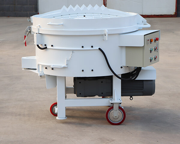 refractory pan mixer with mobile wheels