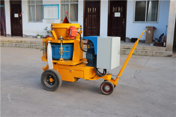 Gunning machine for refractory work in cement industries