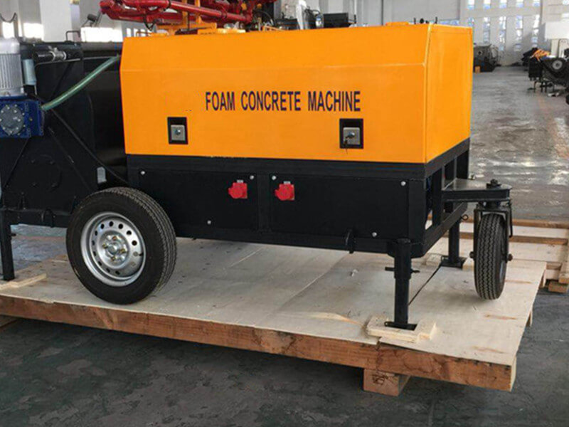 foam concrete block mixer with pump machine price