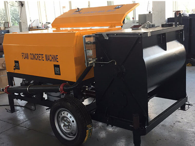 foam concrete block mixer with pump machine price