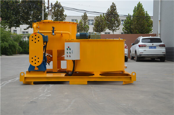 High volume colloidal grout mixer and agitator