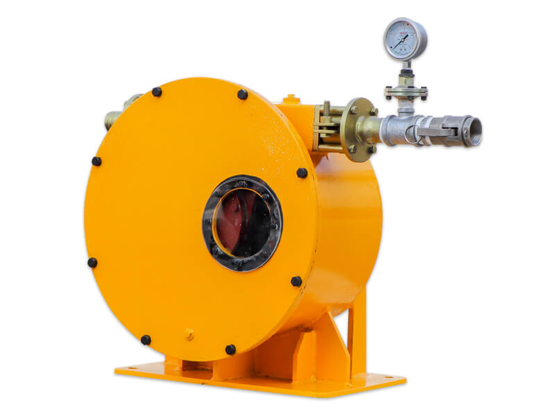 Hydraulic drive single roller hose squeeze pump for ceramic and glass